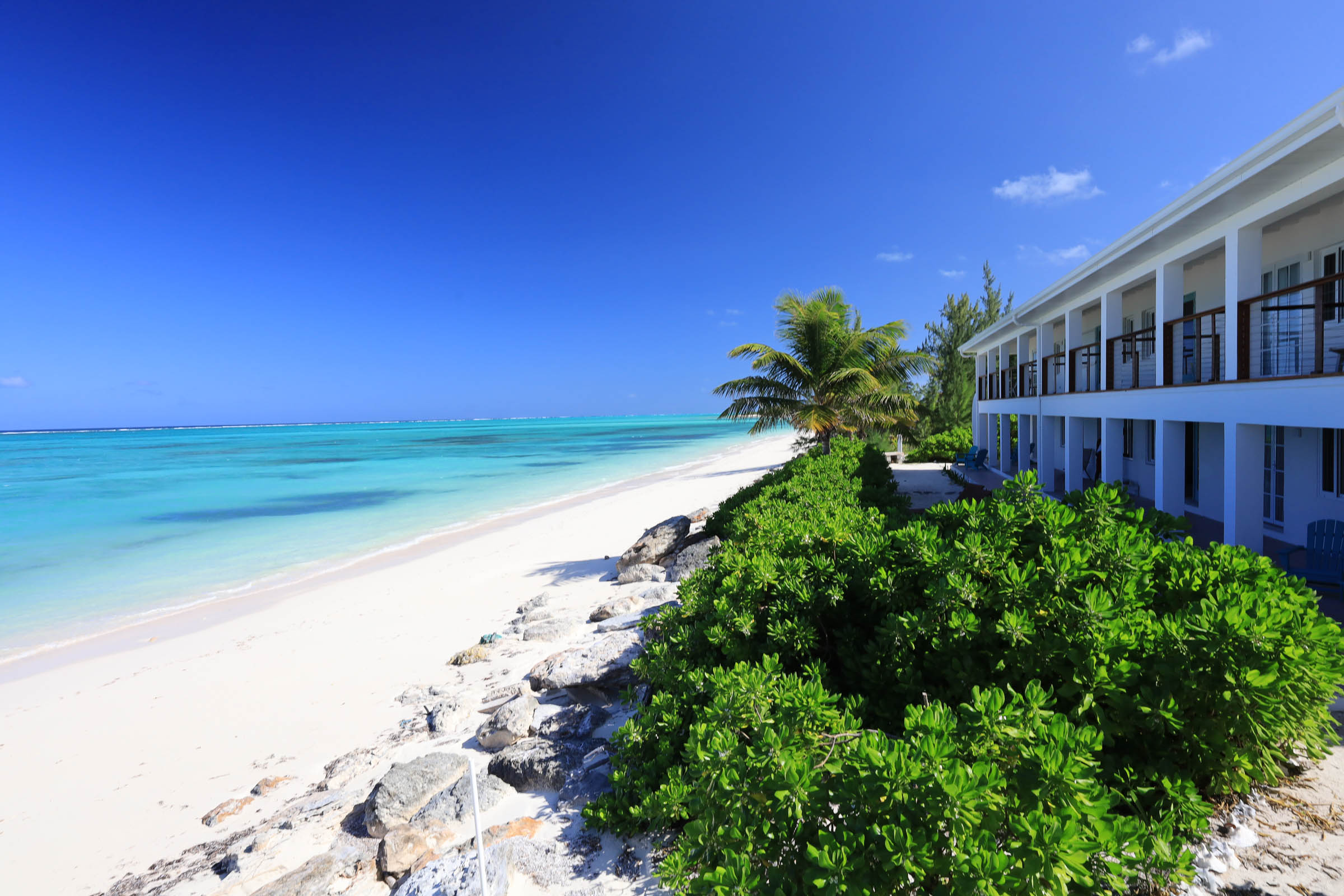 Pristine beach at Pelican Beach Club